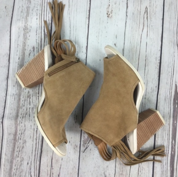 Aldo Boho Fringe Suede Ankle Bootie SIze 10 - Picture 2 of 8
